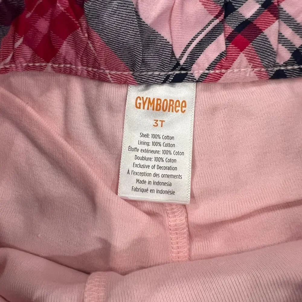 NWT Gymboree Pink & Navy Embroidered Puppy Top & Plaid Tiered Skort -SIZE 12-18M